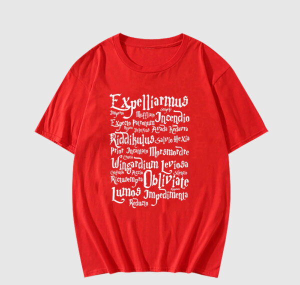 Expelliarmus Obliviate Lumos Reducto Harry Potter T Shirt thd